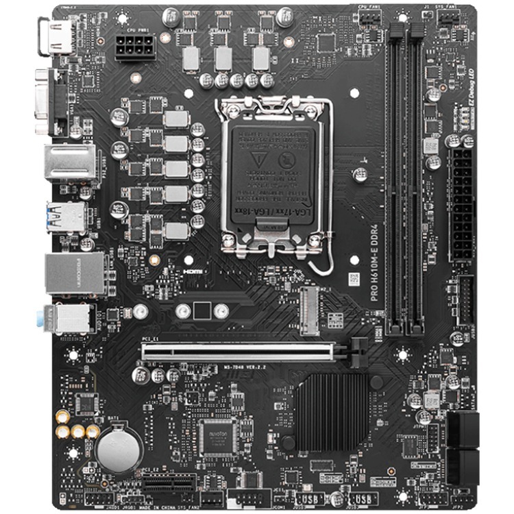 MSI PRO H610M-E DDR4, Intel H610, LGA1700, mATX (PRO_H610M-E_DDR4) matična ploča