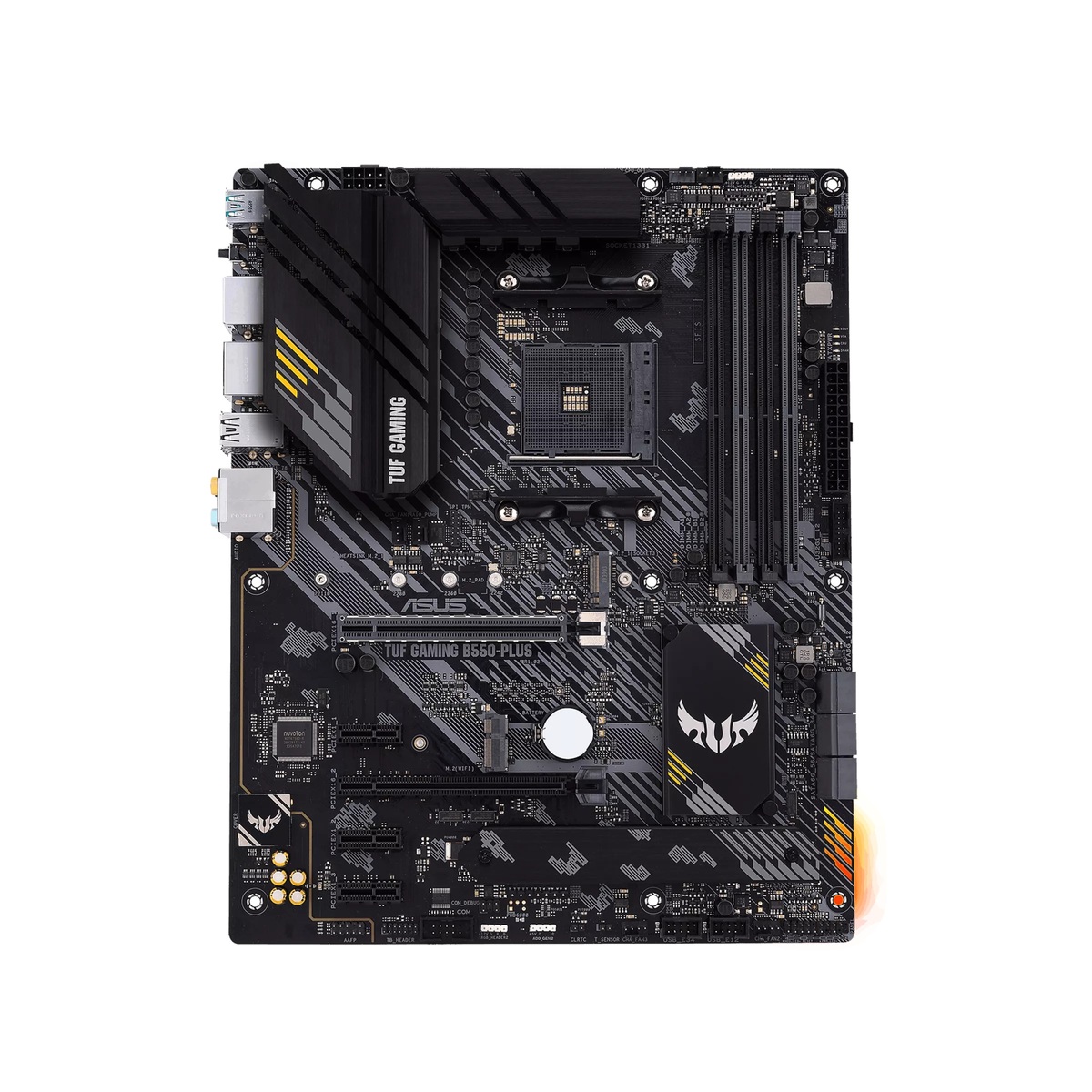 ASUS matična ploča TUF GAMING B550-PLUS AM4 ATX gaming MB - AMD B550 4xDIMM DDR4 2xM.2 4xSATA PCIe 4.0 2.5Gb Ethernet 1xDisplayPort 1xHDMI with Aura Sync RGB lighting support