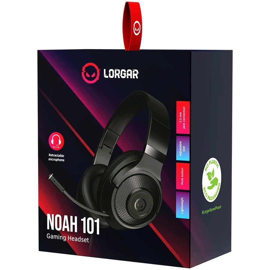 LORGAR gaming slušalice Noah 101, 3.5mm jack ,crne