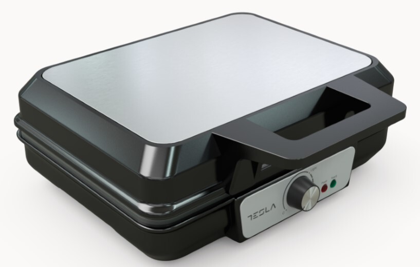 TESLA Waffle toster WM200BX Snaga 1000 W; Hladna ručka nadodir; Ploče s neljepljivim premazom