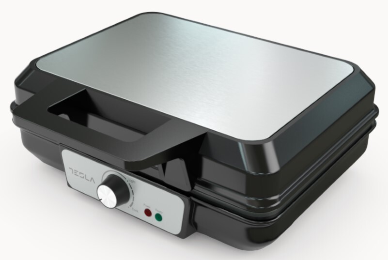 TESLA Waffle toster WM200BX Snaga 1000 W; Hladna ručka nadodir; Ploče s neljepljivim premazom