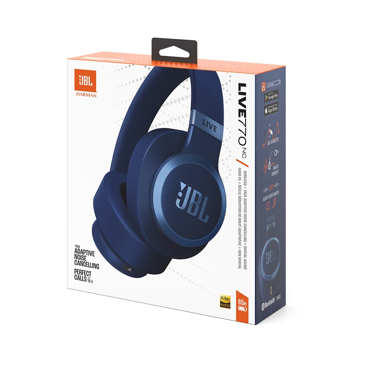 JBL bežične bluetooth slušalice on-ear, LIVE 770 NC BLUE