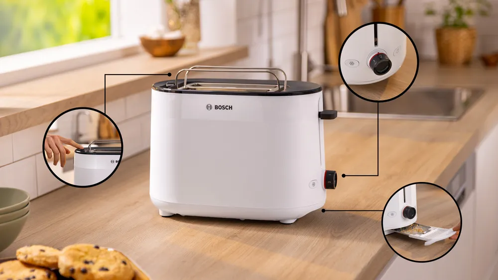 BOSCH toster TAT2M121 MyMoment; 950 W; 2x kriške; Bijela
