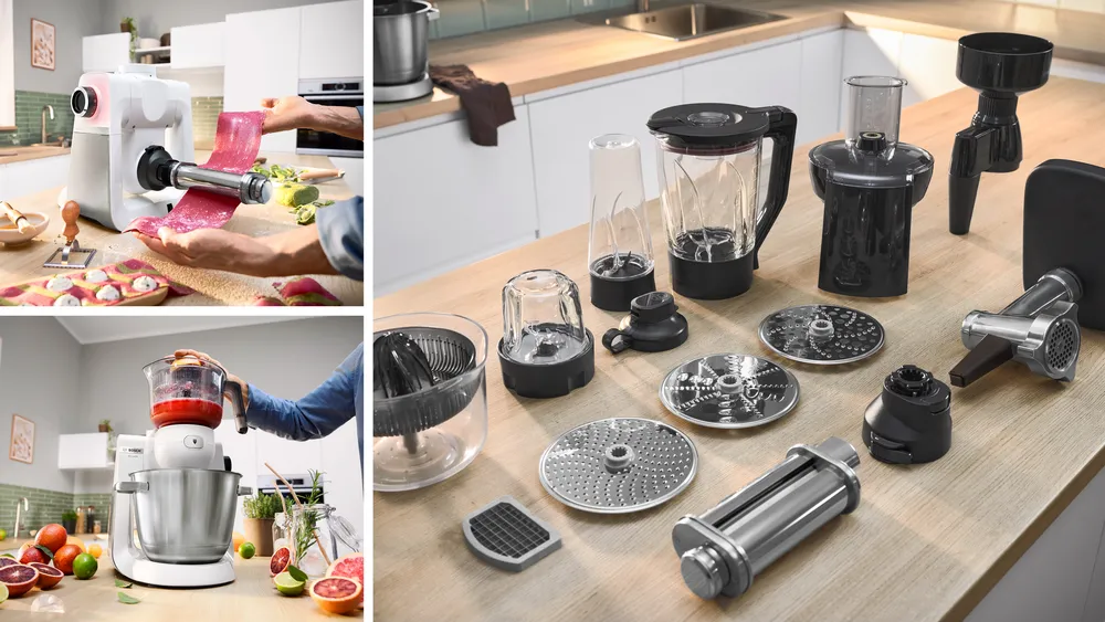 BOSCH kuhinjski robot MUMS6EW22 Serie 6; 1600 W; 5,5 lit.; 7 brzina; Bijela, Brušeni nehrđajući čelik