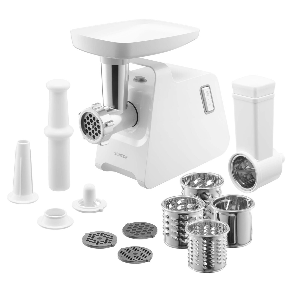 SENCOR mašina za mljevenje mesa SMG 4410WH; 1400 W; kapacitet 100 kg/h