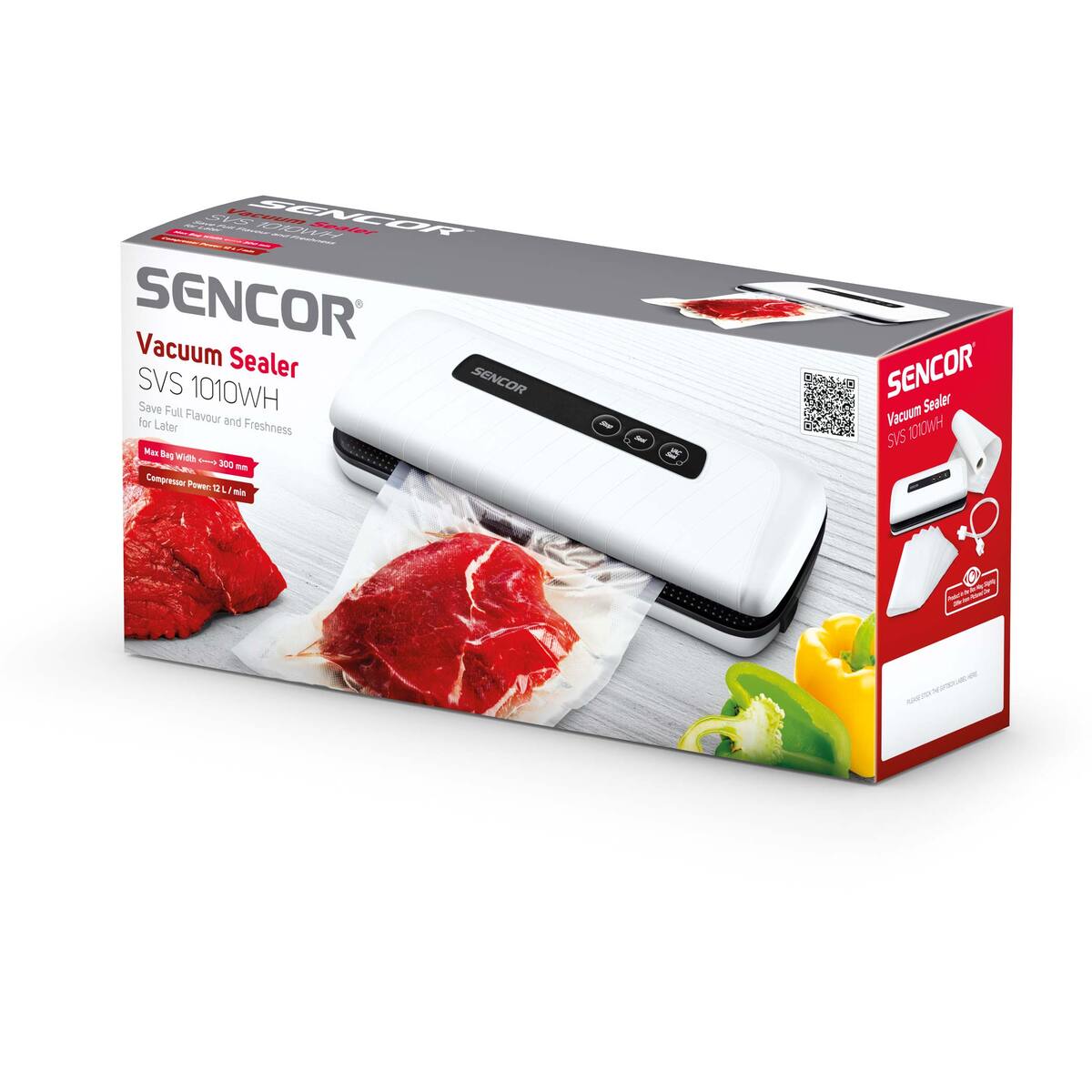 SENCOR aparat za vakumiranje SVS 1010WH: 110W; max širina vrećice 30 cm