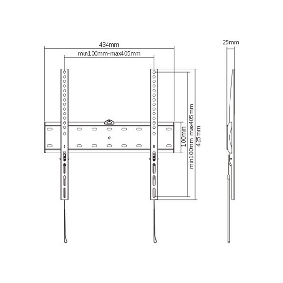 GEMBIRD Zidni nosač WM-55F-02 fiksni: 32"-55"; VESA 400 x 400
