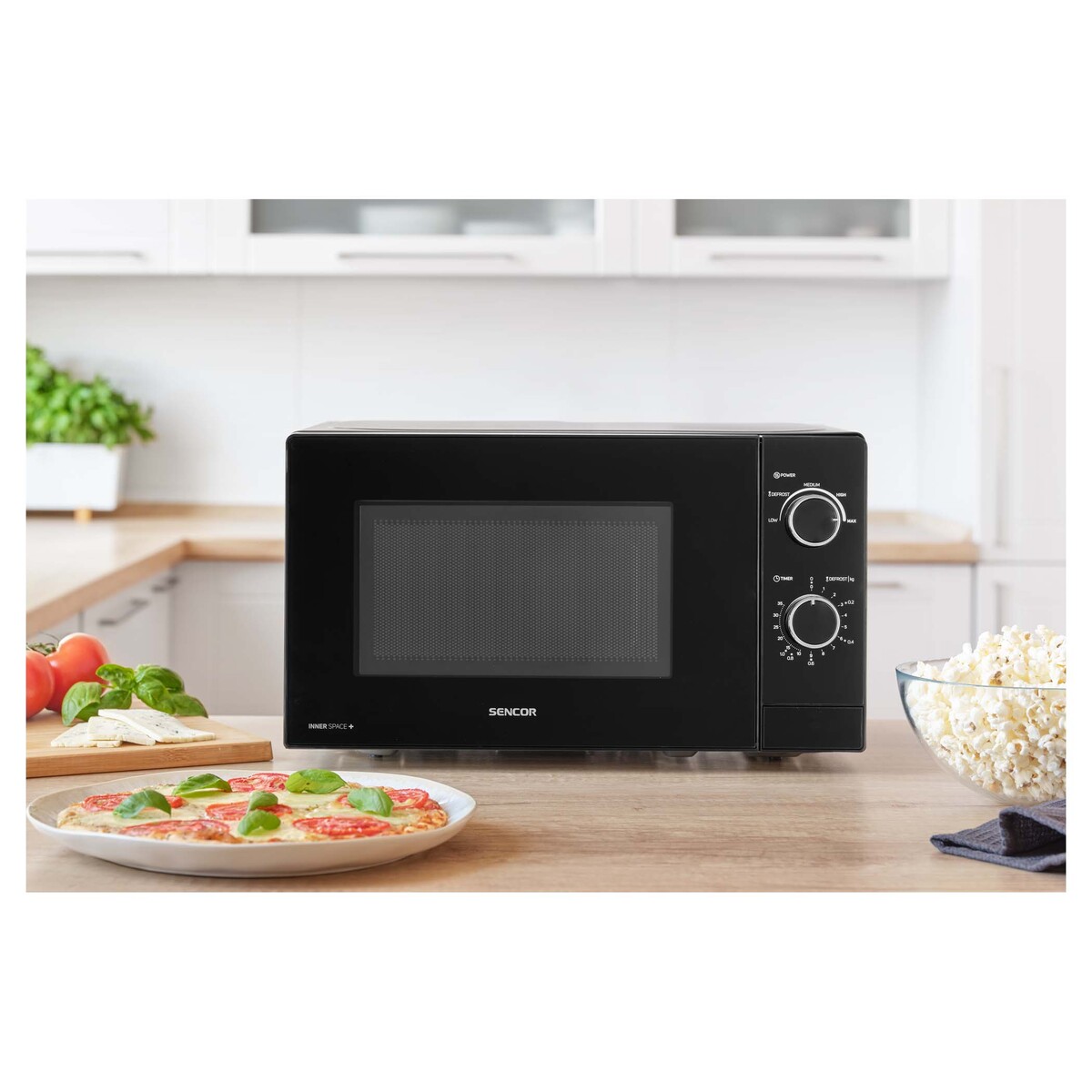 SENCOR mikrovalna pećnica SMW 1719BK crna: 700W; zapremina 20 l; 5 nivoa snage
