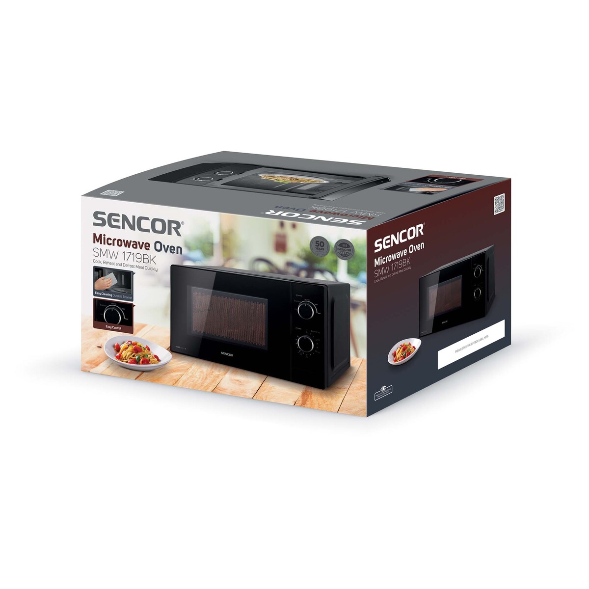 SENCOR mikrovalna pećnica SMW 1719BK crna: 700W; zapremina 20 l; 5 nivoa snage