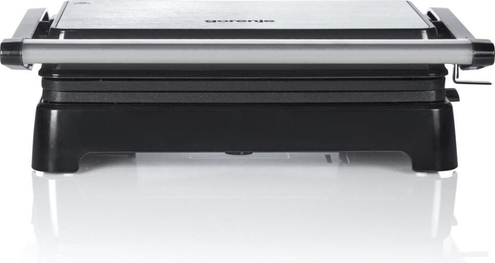 GORENJE toster sendvič SM701SB -mini gril, 700 W; 21 x 14 cm; automatska kontrola temperature; crno/sivo