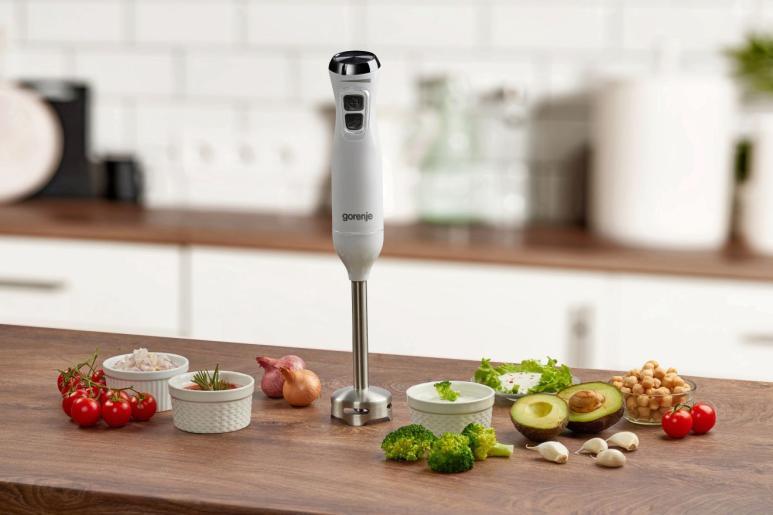 GORENJE štapni mikser HBX601XG; 600 W, DC motor; sa posudom od 700 ml; Bijeli
