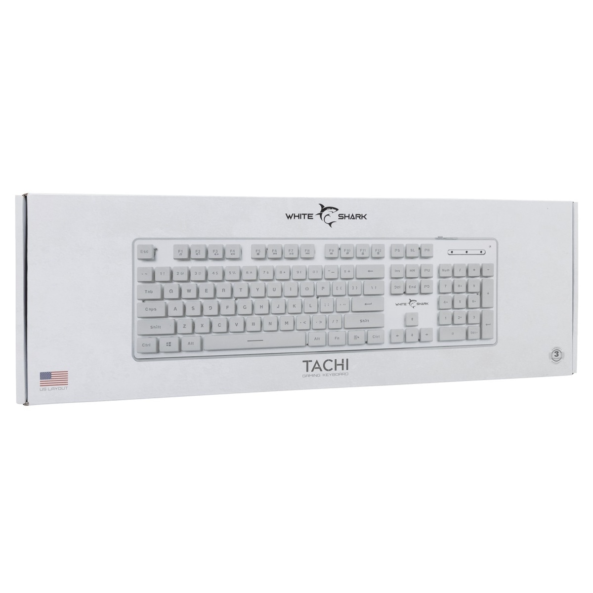 White Shark gaming tastatura GK-3241 TACHI Bijela - Anti-Ghosting membranska