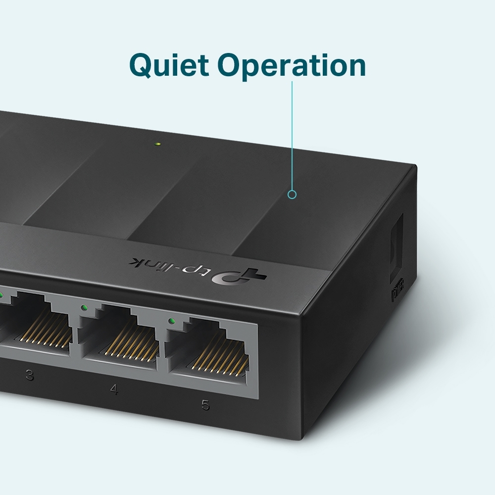 TP-Link switch LS1005G, 5-Port 10/100/1000Mbps Desktop Switch, Auto-Negotiation RJ45 port, supporting Auto-MDI/MDIX