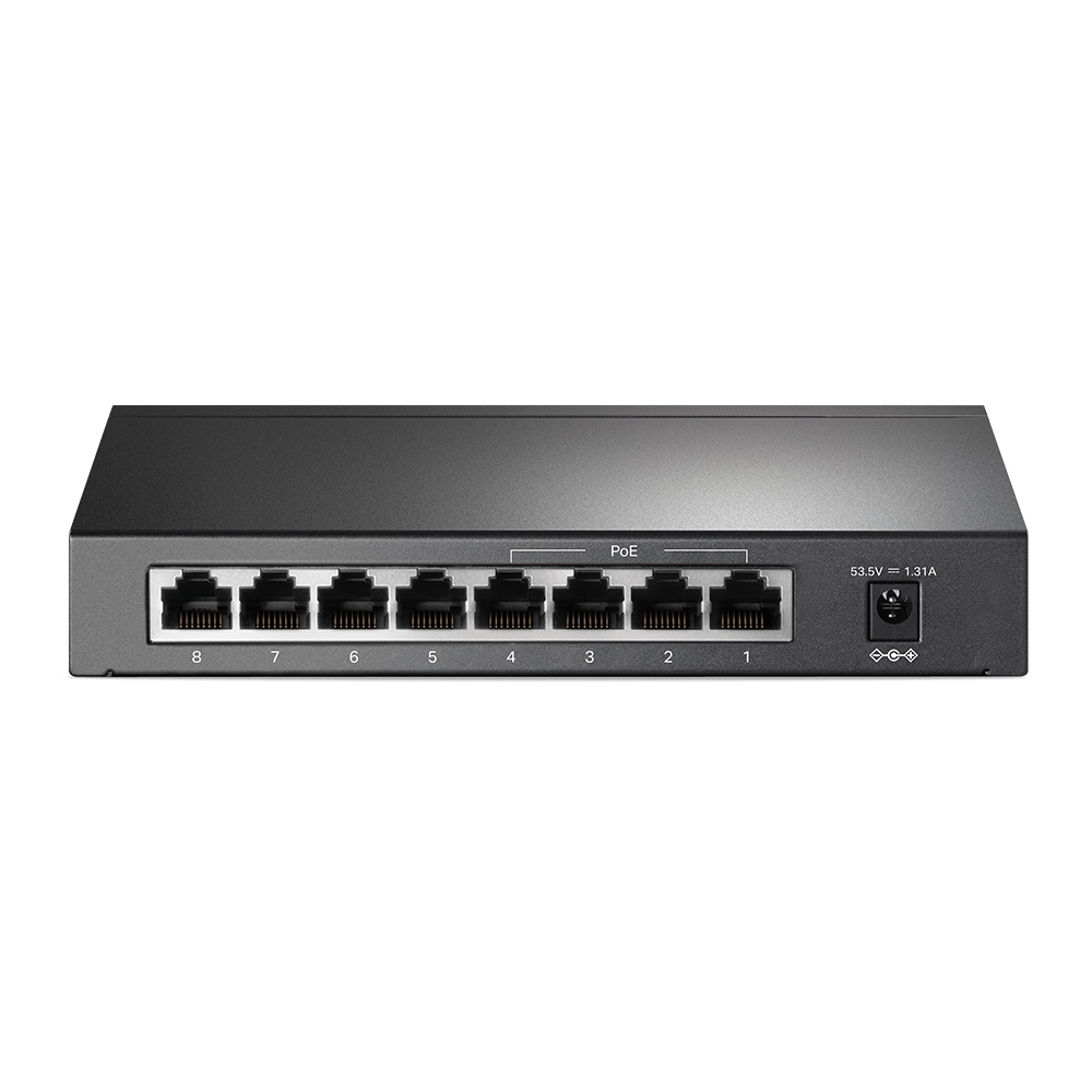 TP-Link TL-SG1008P 8-Port Gigabit Desktop Switch with 4-Port PoE+, 64W PoE Power supply, Supports PoE power up to 30 W for each PoE port, 802.1p/DSCP QoS, IGMP Snooping, Plug and Play, steel case