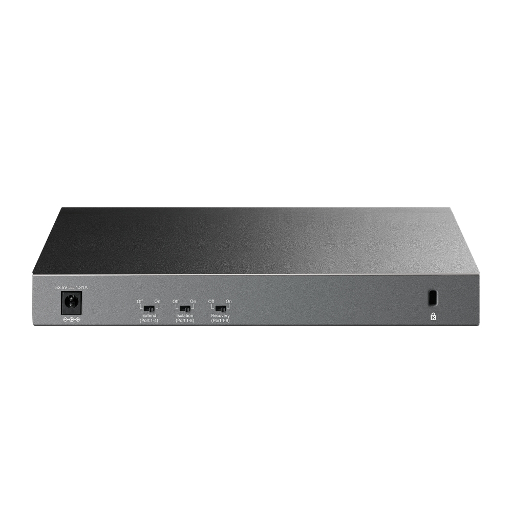 TP-Link LS1210GP 10-Port Gigabit Desktop Switch with 8-Port PoE+, 8× Gigabit PoE+ Ports, 1x Gigabit Non-PoE Port, 1× Gigabit SFP Slot