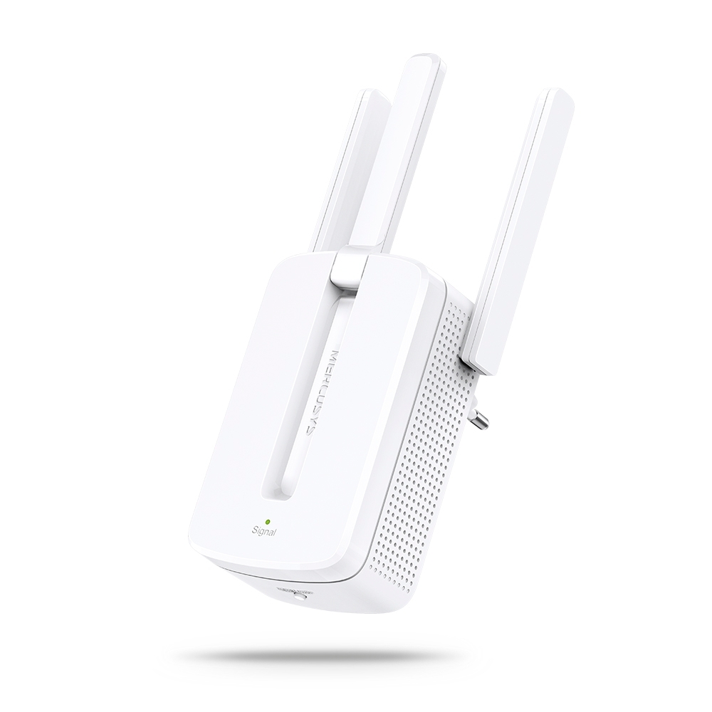 Mercusys 300Mbps Wi-Fi Range Extender, 3 fixed external antennas with MIMO, WPS button