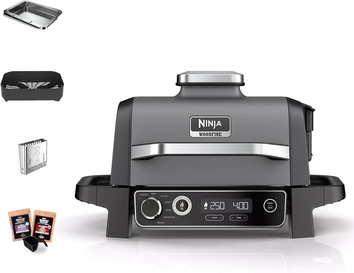 NINJA električni roštilj OG701EU Woodfire 7-u-1 za vanjsku upotrebu