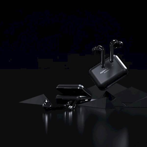 HAPPY PLUGS bežične slušalice in-ear Air 1 plus, Crne