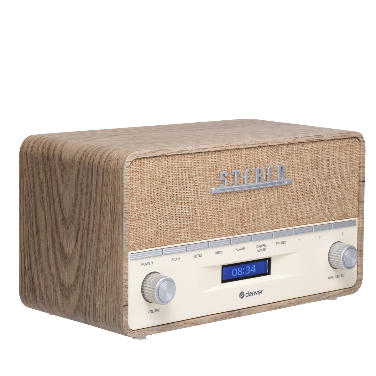 DENVER radio DAB-36LW, LIGHT WOOD