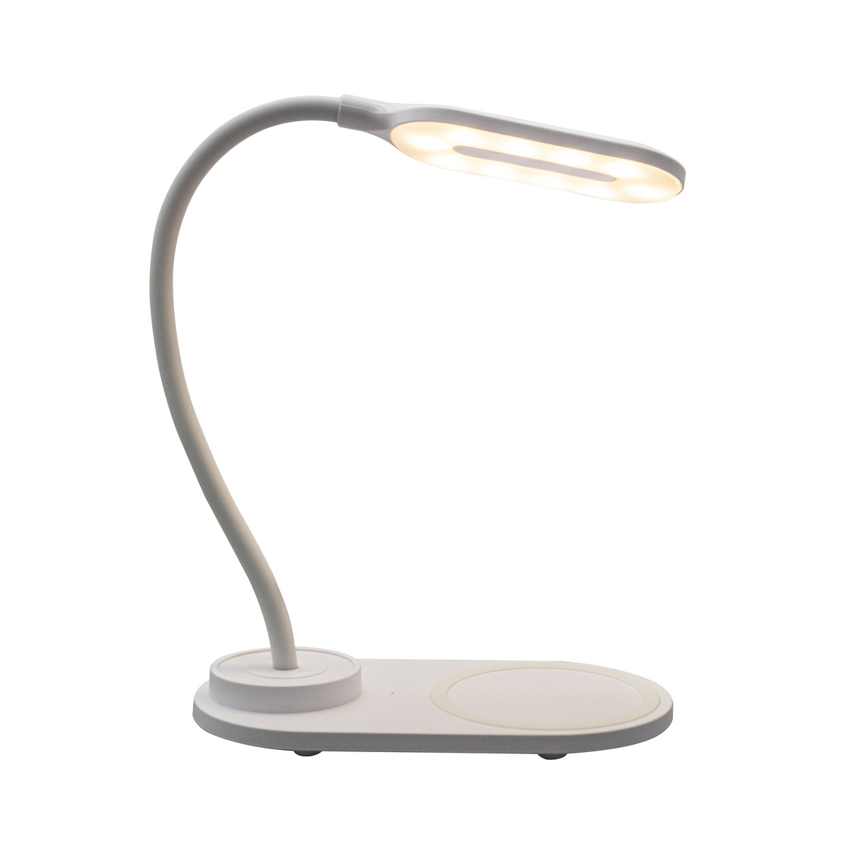 DENVER LED stolna lampa LQI-55 sa ugrađenim bežičnim QI punjačem za mobitel, WHITE