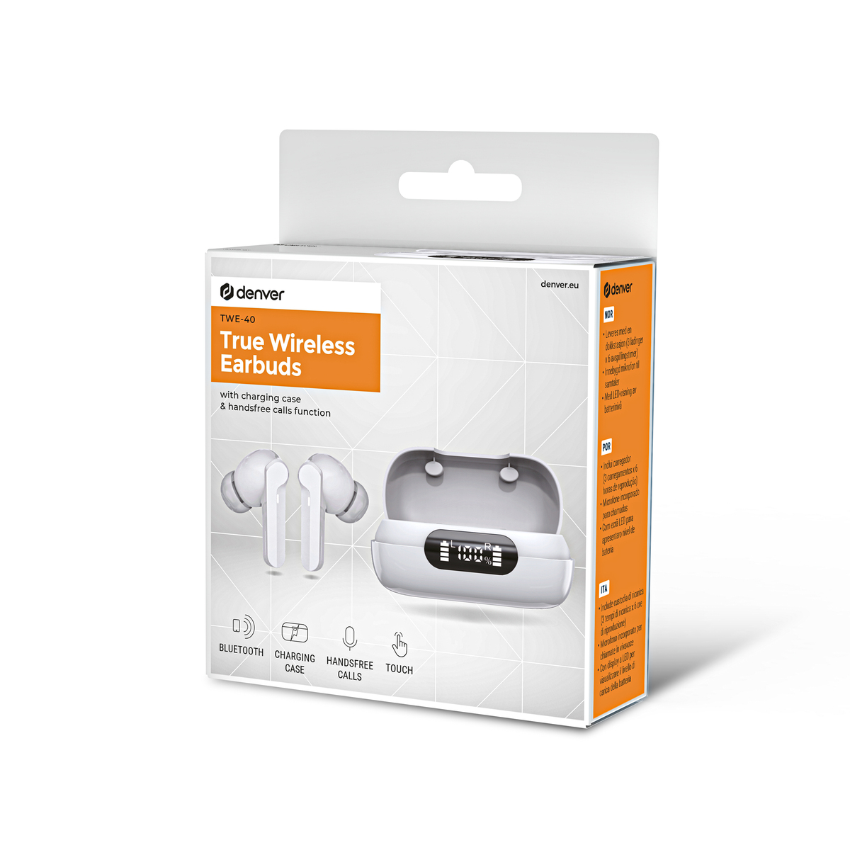 DENVER bežične slušalice in-ear TWE-40, WHITE