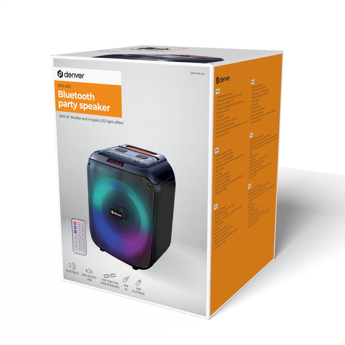 DENVER bluetooth zvučnik BPS-250, BLACK