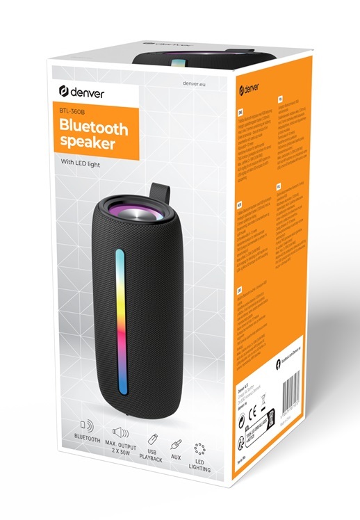 DENVER prijenosni bluetooth zvučnik BTL-360B, BLACK