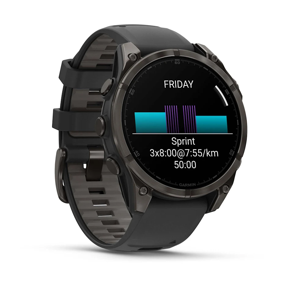 GARMIN Fenix 8 AMOLED Sapphire pametni sat, 47 mm, Carbon Gray, Pebble Gray remen