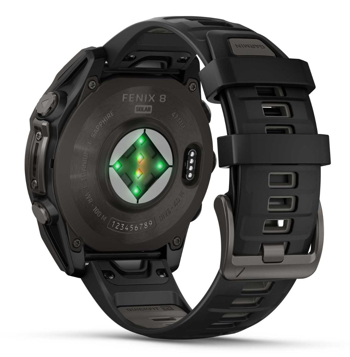 GARMIN Fenix 8 Solar Sapphire pametni sat, 51 mm, Carbon Gray, Pebble Gray remen