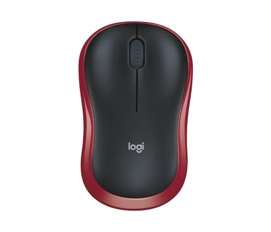 Logitech miš M185 bežični crveni