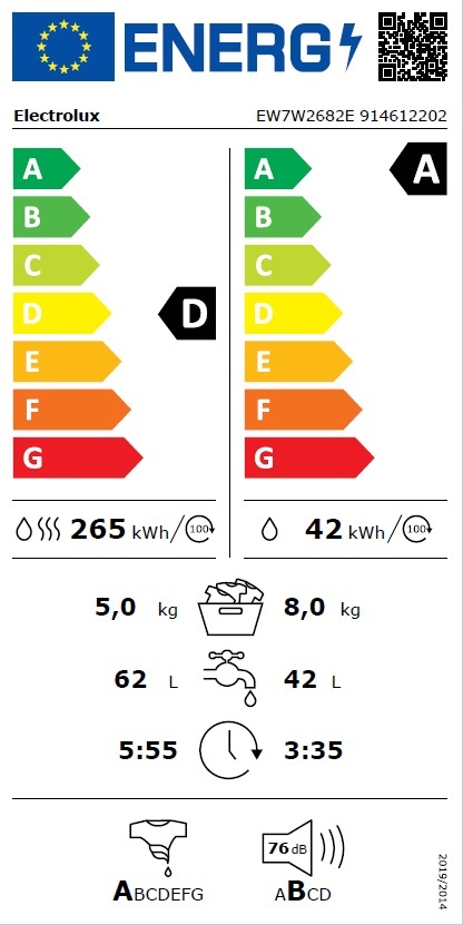 Electrolux perilica-sušilica EW7W2682E