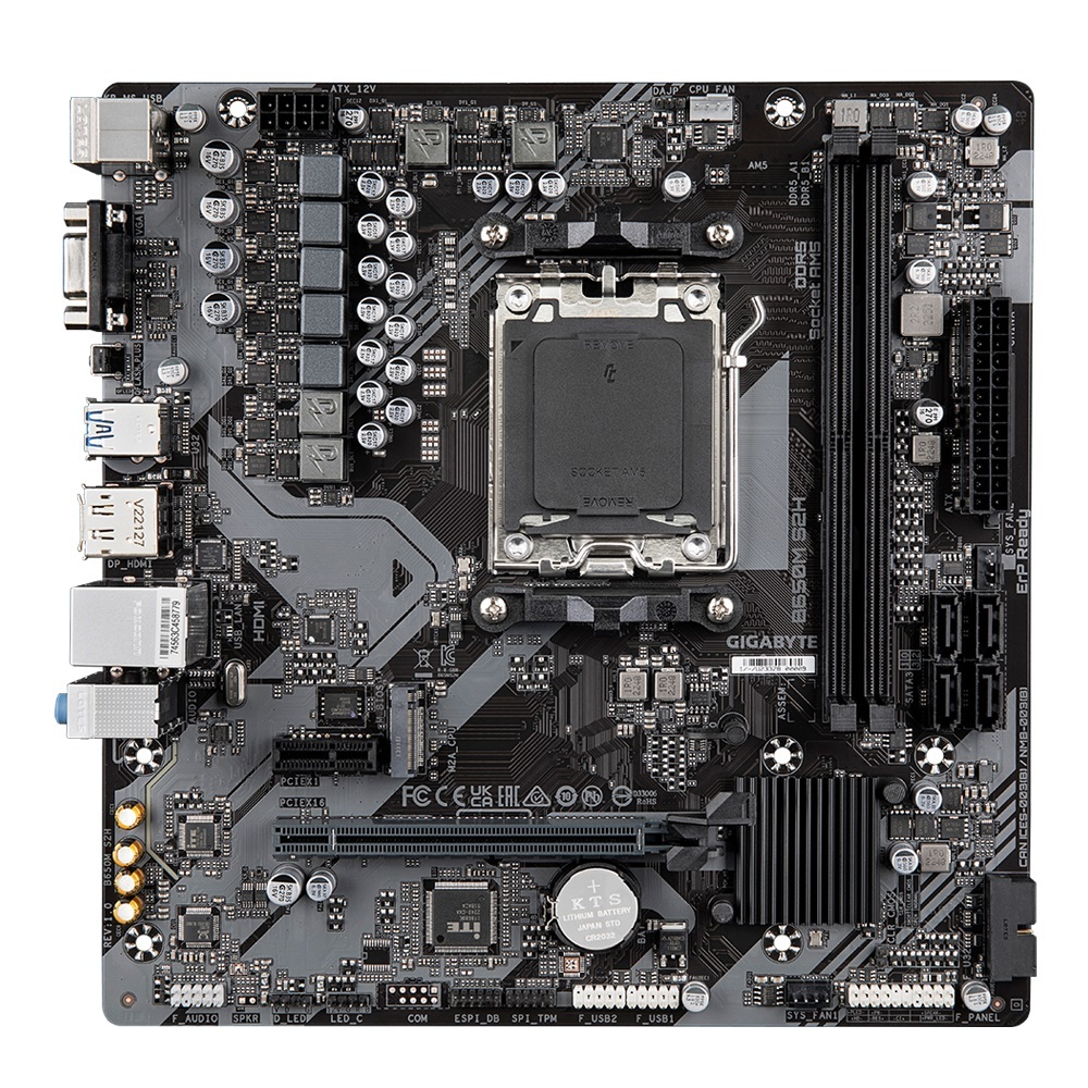GIABYTE matična ploča B650M S2HG10AM5; 2xDDR5; 1xM.2, 4xSATA;12xUSB; 2xDP, 1xHDMI; mATX;