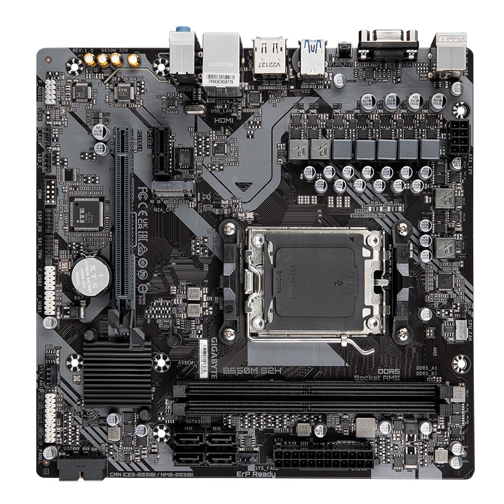GIABYTE matična ploča B650M S2HG10AM5; 2xDDR5; 1xM.2, 4xSATA;12xUSB; 2xDP, 1xHDMI; mATX;