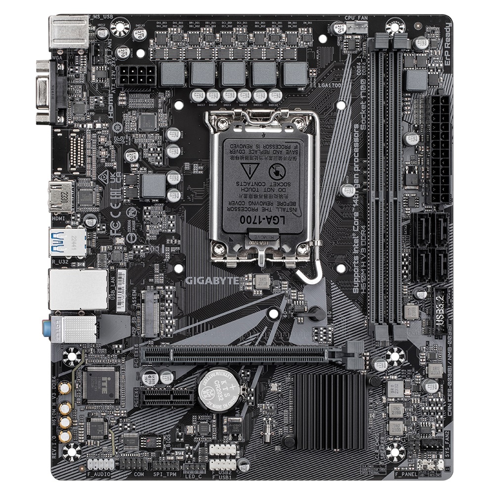 Gigabyte matična ploča H610M H V3 DDR4 LGA 1700; 2xDDR4; M.2, 4xSATA6xUSB; VGA, HDMI; mATX