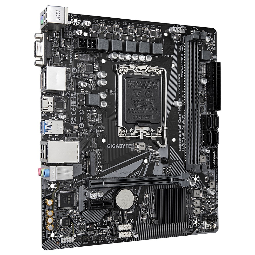 Gigabyte matična ploča H610M S2H V3 DDR4 LGA 1700; 2xDDR4; M.2; 4xSATA6xUSB; HDMI, 2xDP, DVI, VGA