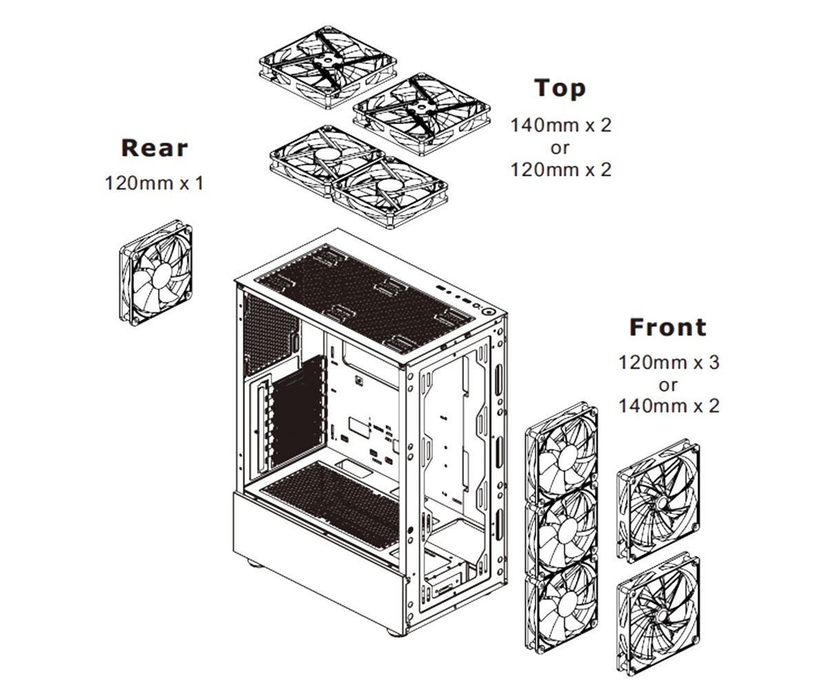 Thermaltake kućište S200 TG ARGB Snow Mid tower, 3x ARGB 120mm Lite front fans