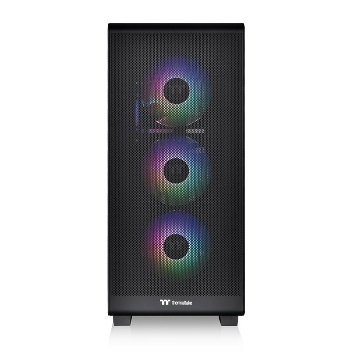 Thermaltake kućište S250 TG ARGB Mid tower case, tempered glass 4x CT120 ARGB Sync Fans,Mesh front panel