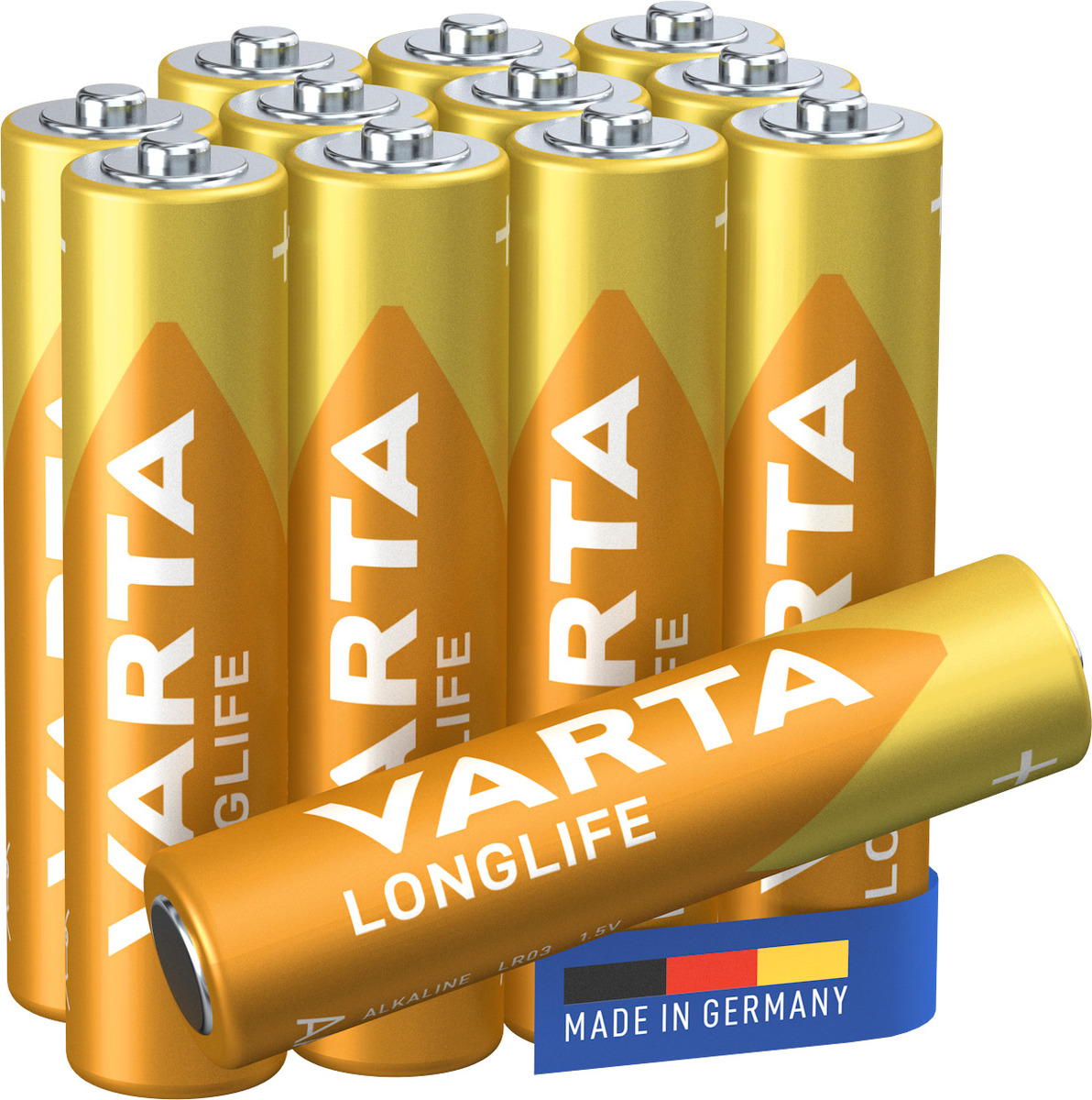 VARTA LONGLIFE alkalna baterija LR03, AAA, 1,5V, 12/1 kom. pakovanje, made in Germany