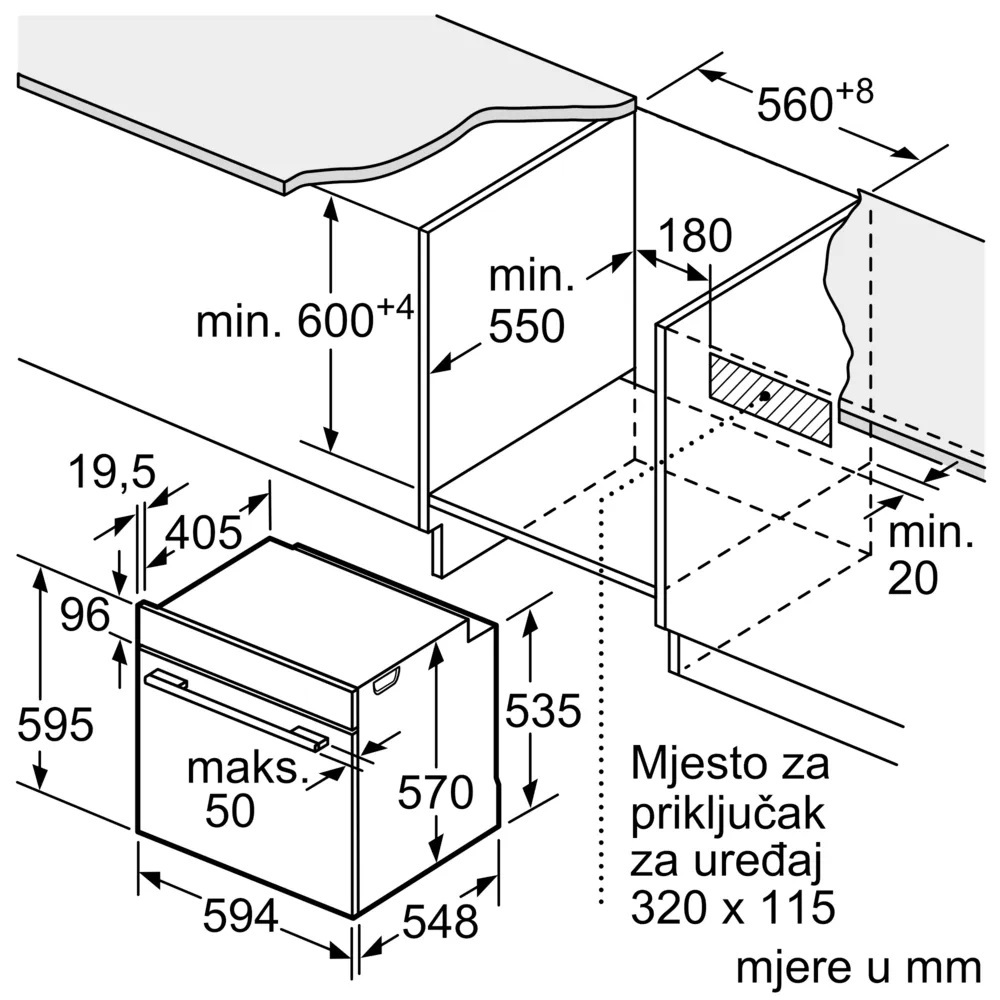 Bosch pećnica HBG278BB3