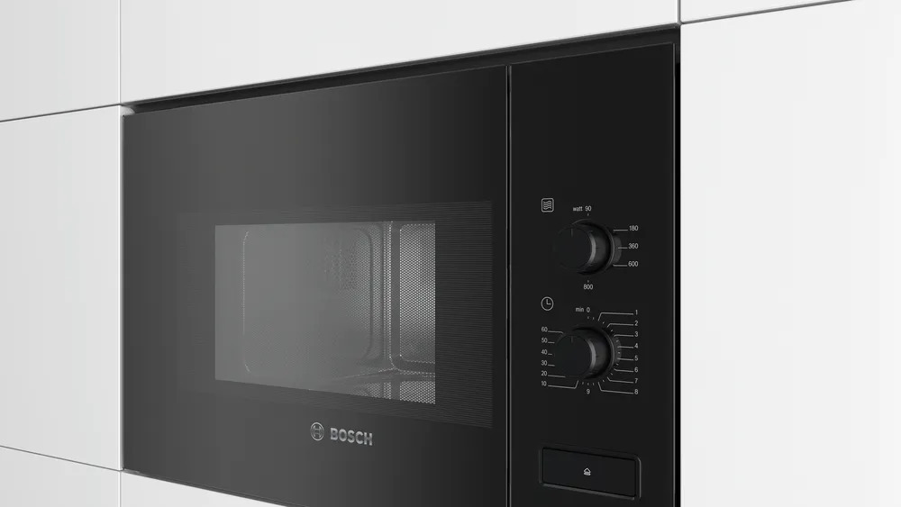 BOSCH mikrovalna pećnica BFL520MB0 ugradbena, snaga mikrovalova: 90, 180, 360, 600, 800 W, 20 L