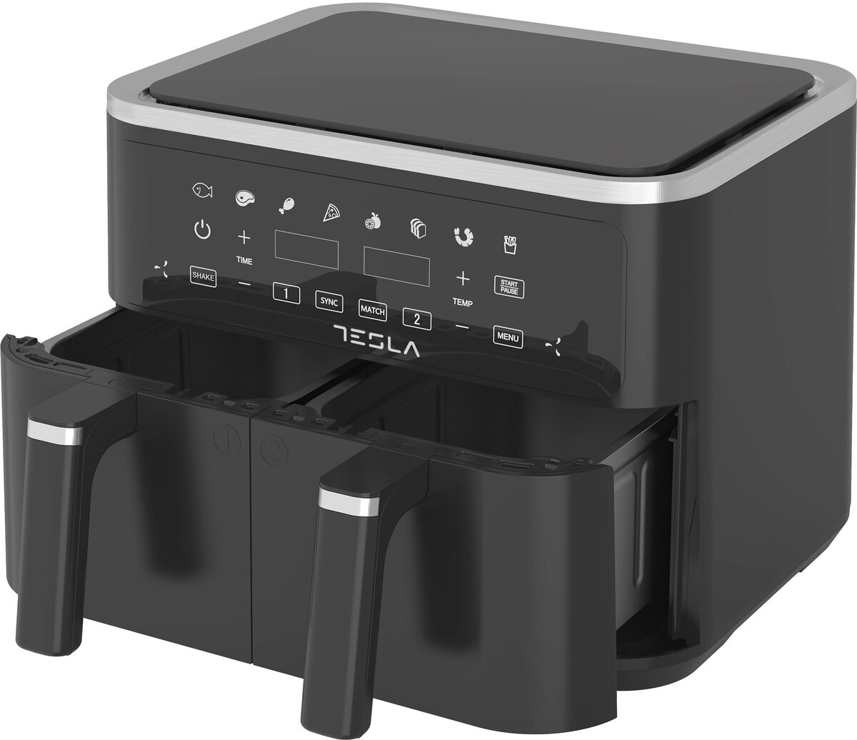 TESLA friteza AF900BSD vrući zrak, zapremina 4.5 + 4.5 L, 2400 W