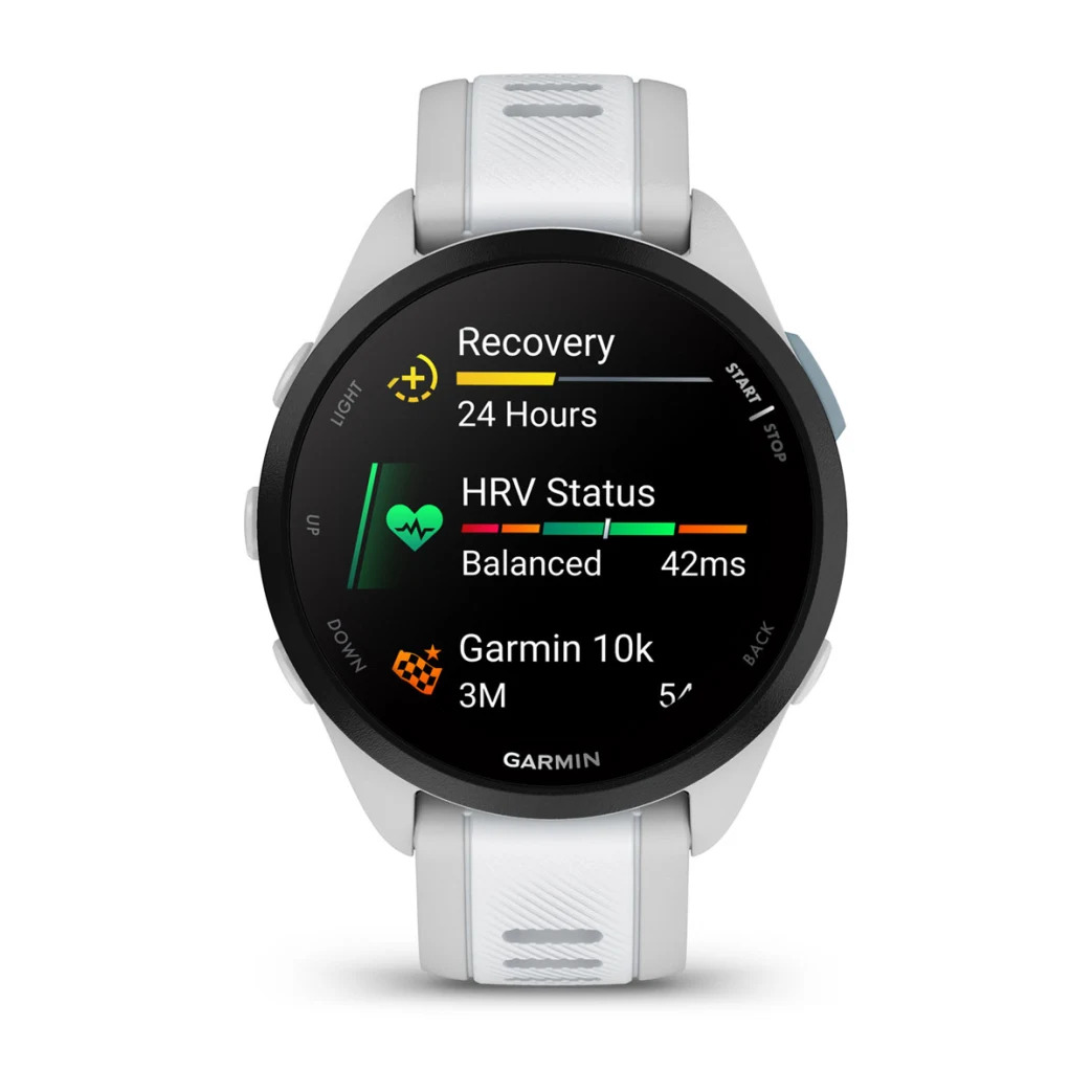 GARMIN Forerunner 165 pametni sat, 43 mm, Mist Gray/Whitestone, 010-02863-21
