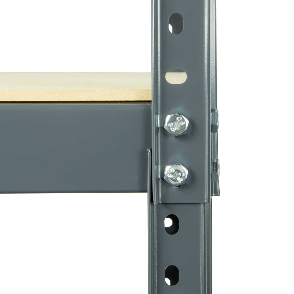 Polica metal/drvo 180 X 90 X 40 cm 5 polica/ nosivost 875 kg Black Frozen