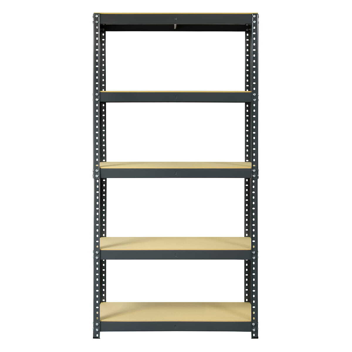 Polica metal/drvo 180 X 90 X 40 cm 5 polica/ nosivost 875 kg Black Frozen