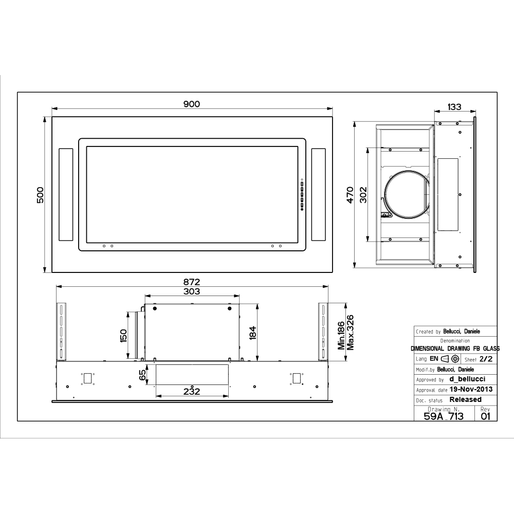 Faber napa Heaven Glass 2.0 WH KL A90