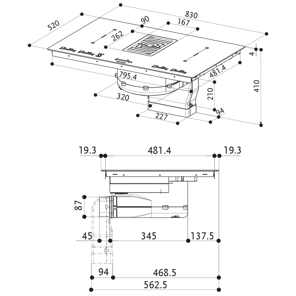 Faber ploča Galileo BK GLASS NG A830