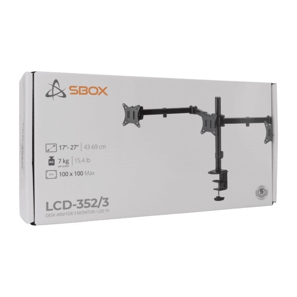 SBOX nosač za tri monitora LCD-352-3 13-27"