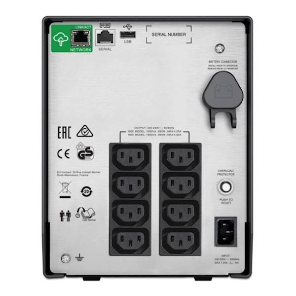 APC Smart-UPS C, 1000VA, Tower, 230V, 8x IEC C13, SmartConnect, USB i serijski, AVR, grafički LCD