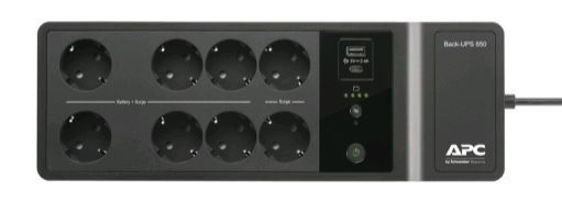 APC Back-UPS 850VA, 230V, USB Type-C i A portovi za punjenje, 8 Schuko CEE 7 utičnica (2 prenapona)