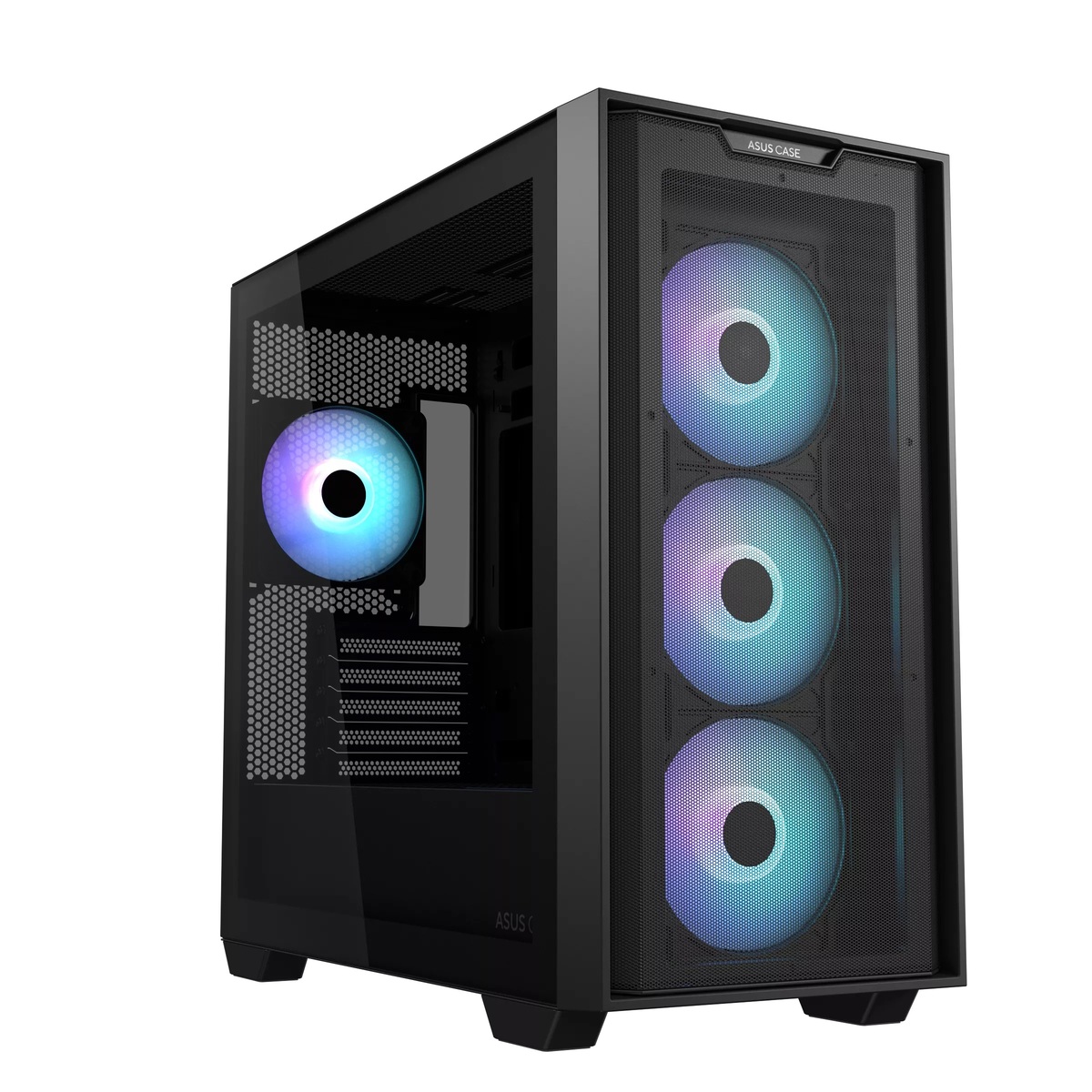 ASUS kućište A21 PLUS TG ARGB BLACK 4x 120mm ARGB fans, micro ATX Mini-ITX,